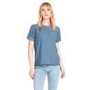 Lee Jeans Womens Relaxed fit stripe t-shirt frost blue