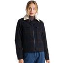 lee jeans womens wool check sherpa jacket winter brown