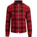 LEE JEANS Mens Retro 50s Wool Overshirt Jacket RED