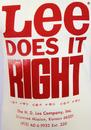 LEE 'Does it Right' Retro Print Vintage Logo Tee E