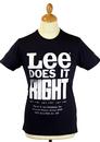 LEE 'Does it Right' Retro Print Vintage Logo Tee N