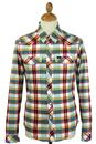 LEE JEANS Retro Mod Western Check Shirt (Lava Red)