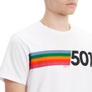 LEVI'S 501 Rainbow Chest Stripe Retro Tee (White)