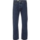 levis mens 501 original straight leg jeans stonewash dark blue