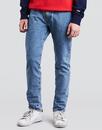 LEVI'S 512 Slim Taper Fit Denim Jeans STONED POPPY