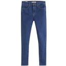 levis womens 720 hirise super skinny jeans echo stonewash dark blue