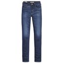 Levi's 724 High Rise Straight Denim Jeans in Carbon Dust