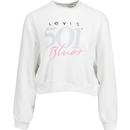 levis womens 80s logo graphic print vintage crew neck sweatshirt white