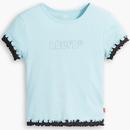 Levi's Retro 90s Rave Crop Tee in Crystal Blue A60940000 