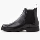 Levi's Amos Retro Leather Chelsea Boots in Full Black D70520003 