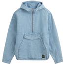 levis mens sutro lightweight denim hooded zip anorak jacket mid blue