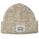 Levi's Original Two Horse Backpatch Donegal Beanie Hat in Beige