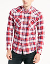 Barstow LEVI'S® Retro Check Western Shirt CHERRY