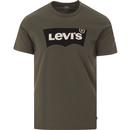 levis mens housemark batwing logo print basic tshirt dark green