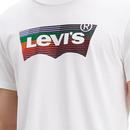LEVI'S Retro 70s Batwing Stripe Logo Tee (White)