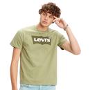 Levi's Men's Retro Housemark Batwing Graphic Logo Tee in Olive