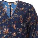 LEVI'S Blair Retro 60s Jacobean Paisley Wrap Dress
