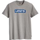 Levi's Men's Retro Box Logo Graphic Setin Neck T-shirt in Midtown Grey