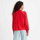Levi's®  Carinna Retro Western Floral Blouse (Red)