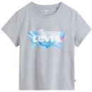 levis womens jordie cloud logo print tshirt marl grey