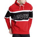Levi's Retro 90s Colour Block Pieced Hooded Sweatshirt in Red