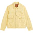 levis mens contemporary type 2 denim trucker jacket light yellow
