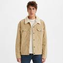 levis mens original type III cord sherpa trucker jacket sand beige