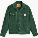 levis mens sunrise retro corduroy trucker jacket python green