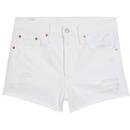 levis womens 501 original high rise denim shorts everythings fine white