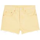 levis womens original high rise denim shorts botanical yellow