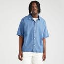 Levi's® Retro 70s Denim Cuban Collar Slouchy Shirt