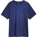 levis mens tonal logo embroidery relaxed fit tshirt dark blue