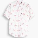 LEVI'S Men's Retro 70s Short Sleeve Flamingo Shirt