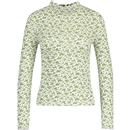 Levi's® Flora Retro Mock Neck Tee in Elodie Floral Moss
