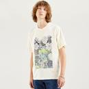 Levi's Relaxed Fit Retro Floral Sketch Graphic Tee in Off White