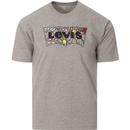 levis mens vintage fit housemark flower logo graphic t-shirt grey marl