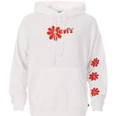 levis womens graphic flower logo print rider hooded sweatshirt white