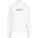 levis womens graphic high neck sweatshirt tofu white