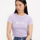 Levi® Women's Graphic Retro Ringer Mini Tee Lilac