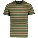 Levi's HM Stripe Retro T-shirts in Forest 56605-0243