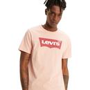Levi's Men's Retro Housemark Batwing Graphic Logo Tee in Pink