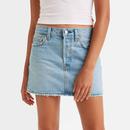 Levi's Icon Skirt in front and Center Light Blue Denim A46940003