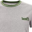 LEVI'S Retro Cropped Tipped Logo Ringer Tee (Grey)