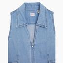Levi® Women's Lilou Retro 90s Denim Zip Vest  Blue