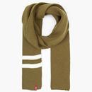 Levi's Limit Retro Knitted Tipped Scarf in Army Green D60520009