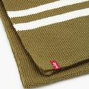 Levi® Limit Retro Stripe Knitted Scarf Army Green