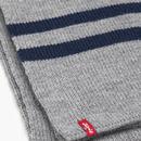 Levi® Limit Retro Stripe Knitted Scarf Light Grey