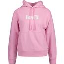 levis womens graphic logo print hoodie pink