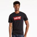 LEVI'S Men's Retro Housemark Batwing T-shirt BLACK