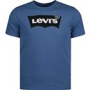 levis mens batwing logo print crew neck tshirt blue